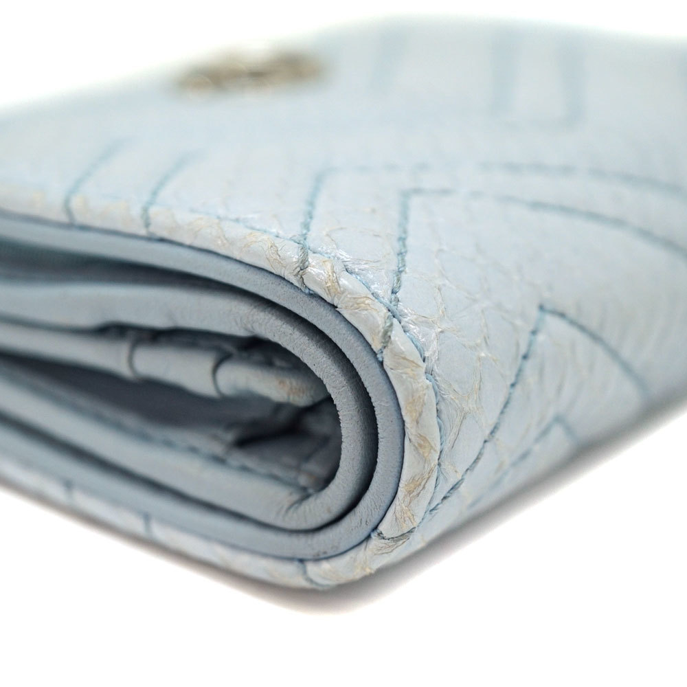 Gucci Blue Gg Wallet Bifold Python Snake - image 5